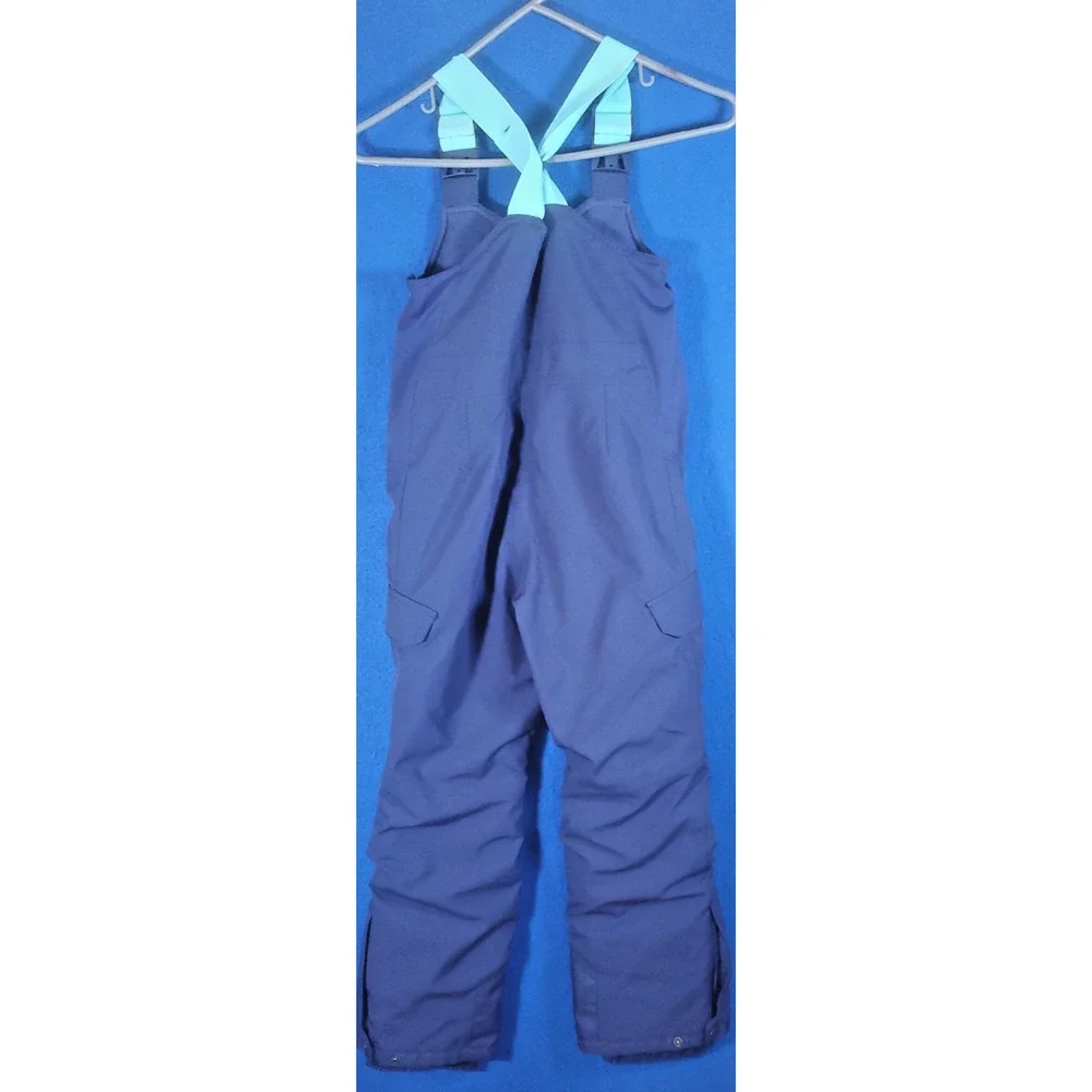 All In Motion Kids Small Snow Bibs Navy Blue Teal 3M Thinsulate Ski Pants NWT